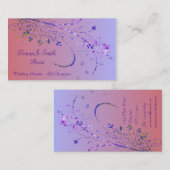 Carte De Visite Élégant fleuriste (Devant / Derrière)