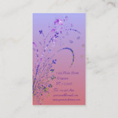 Carte De Visite Élégant fleuriste (Dos)