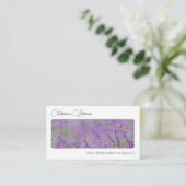 Carte De Visite Élégant fleuriste de la floraison calligraphie QR- (Debout devant)