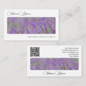 Carte De Visite Élégant fleuriste de la floraison calligraphie QR- (Devant / Derrière)