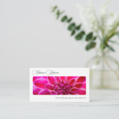 Carte De Visite Élégant fleuriste de la floraison calligraphie QR- (Debout devant)