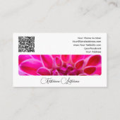 Carte De Visite Élégant fleuriste de la floraison calligraphie QR- (Dos)