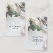 Carte De Visite Élégant fleuriste rustique (Devant / Derrière)