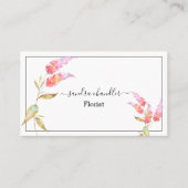Carte De Visite Élégant fleuriste simpliste (Devant)