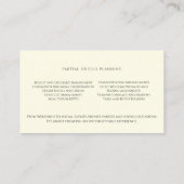 Carte De Visite Élégant Fleurs Roses Gold Filigree (Dos)