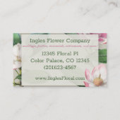 Carte De Visite Élégant floral (Devant)