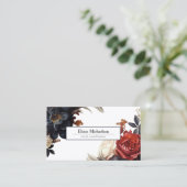 Carte De Visite Élégant floral (Debout devant)