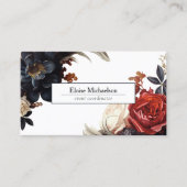 Carte De Visite Élégant floral (Devant)