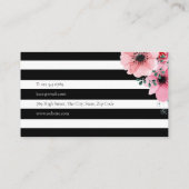 Carte De Visite Élégant floral (Dos)