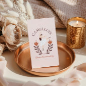 Carte De Visite Élégant Floral Ballet Dance Instructeur École rose