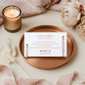 Carte De Visite Élégant Floral Ballet Dance Instructeur École rose