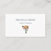 Carte De Visite Élégant Floral Botanical Blush Rose Planificateur  (Devant)