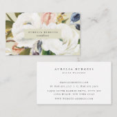 Carte De Visite Élégant floral botanique sophistiqué (Devant / Derrière)