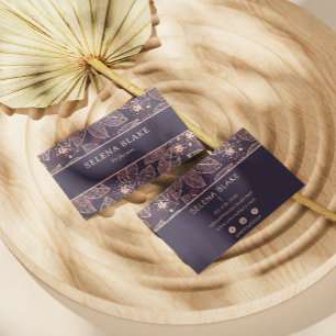 Carte De Visite Élégant floral   Chic et minimaliste moderne