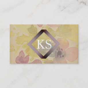 Carte De Visite Élégant Floral Faux Gold Foil Florist rose