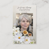Carte De Visite Elegant Floral Memorial Prayer Card (Devant)
