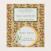 Carte De Visite Élégant Floral Moderne (Extérieur déplié)