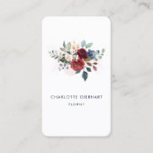 Carte De Visite Élégant Floral Moderne (Devant)