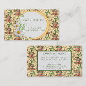 Carte De Visite Élégant Floral Moderne (Devant / Derrière)