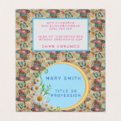 Carte De Visite Élégant Floral Moderne (Extérieur déplié)