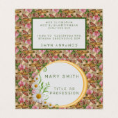 Carte De Visite Élégant Floral Moderne (Extérieur déplié)