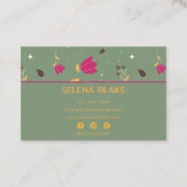 Carte De Visite Élégant Floral Moderne | Professionnel et tendance (Dos)