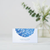 Carte de visite élégant Floral Motif Event Planner (Debout devant)