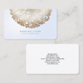 Carte de visite élégant Floral Motif Event Planner (Devant / Derrière)