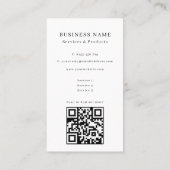 Carte De Visite Elegant Floral Pattern (Dos)