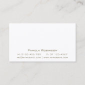 Carte De Visite Élégant floral personnalisé (Dos)