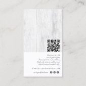 Carte De Visite Élégant Floral Rustique Bois Élevant Bijoux Displa (Dos)