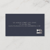 Carte De Visite Elegant Floral Sewing Machine Seamstress or Tailor (Dos)