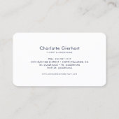 Carte De Visite Élégant floral simple (Dos)