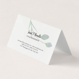 Carte De Visite Élégant floral simple professionnel