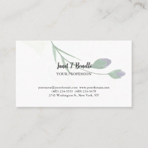 Carte De Visite Élégant floral simple professionnel