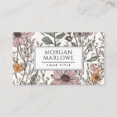 Carte De Visite Élégant floral Wildflower Botanique (Devant)