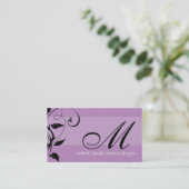 Carte De Visite élégant ; flourish de monogramme (Debout devant)