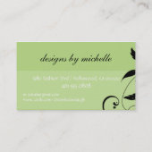 Carte De Visite élégant ; flourish de monogramme (Dos)