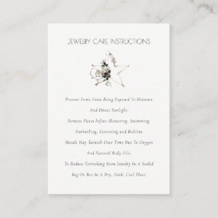 Carte De Visite Elégant Foliage Star Wreath Festive Bijoux