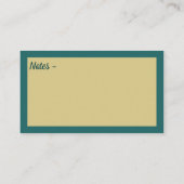 Carte De Visite Élégant Foliage Turquoise Exotique (Dos)