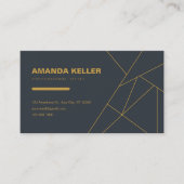 Carte De Visite Élégant foncé (Devant)