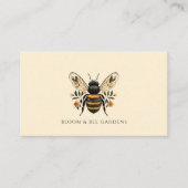 Carte De Visite Elegant Gardener Botanical Bee (Devant)