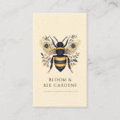 Carte De Visite Elegant Gardener Botanical Bee (Devant)