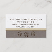 Carte De Visite Elégant gâteau chic et boulangerie (Dos)