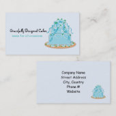 Carte De Visite Elégant gâteau Designer (Devant / Derrière)