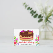 Carte De Visite Élégant Gâteaux Et Fleurs Boulangerie Maison Fabri (Debout devant)