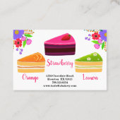 Carte De Visite Élégant Gâteaux Et Fleurs Boulangerie Maison Fabri (Dos)