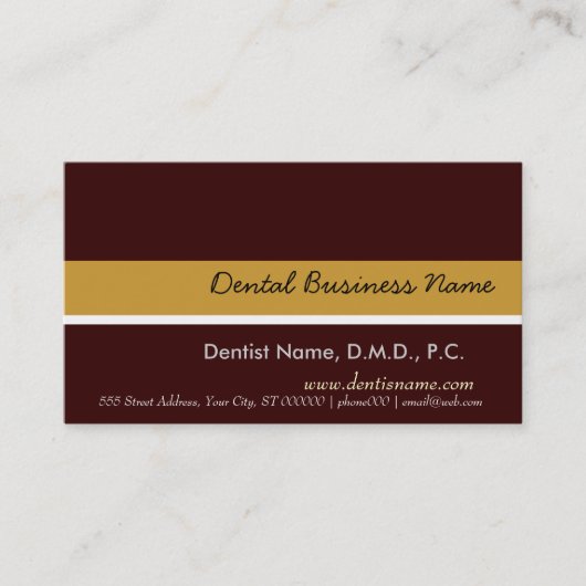 Carte De Visite Élégant Générique Propre (Devant)