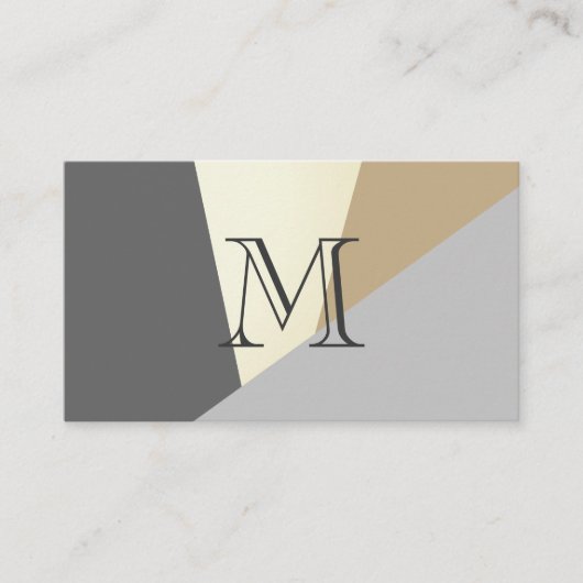 Carte De Visite Élégant Géométrique Blocs de couleurs naturelles M (Devant)