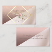 Carte De Visite Elégant, Géométrique, Cadre, Confetti, Ciseaux (Devant / Derrière)